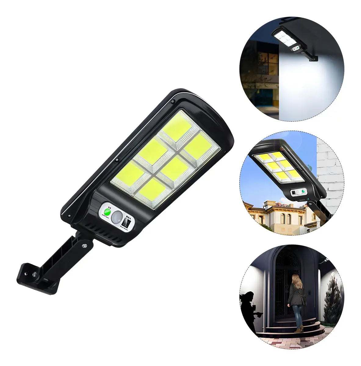 Farola Solar LED con Sensor de Movimiento y Control Remoto