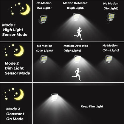 Farola Solar LED con Sensor de Movimiento y Control Remoto