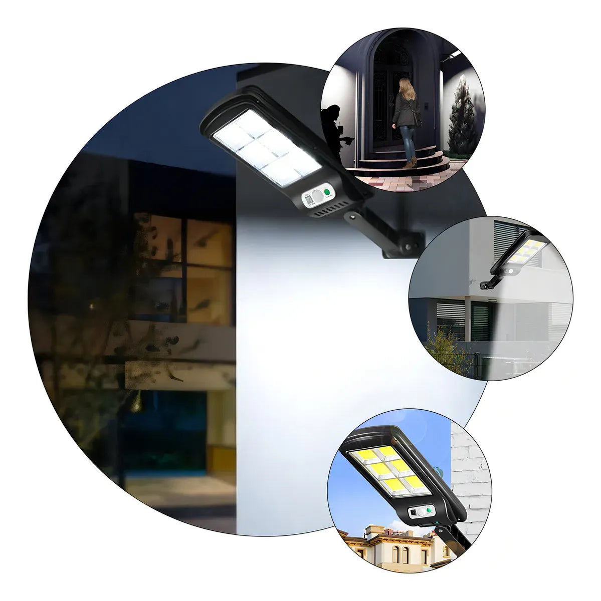 Farola Solar LED con Sensor de Movimiento y Control Remoto